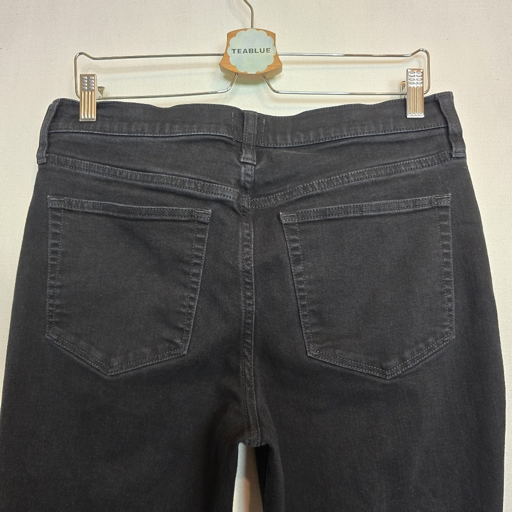 J. Crew Mid Rise Flare Crop Black Jean In All Day Stretch 31 - Picture 9 of 13